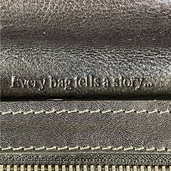 Time Resistance Leather Briefcase - Business Laptop Bag Italian Handmade - Picture 10 of 16